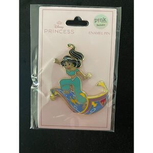Jasmine riding a flying carpet Enamel pin PALM Pink a la Mode